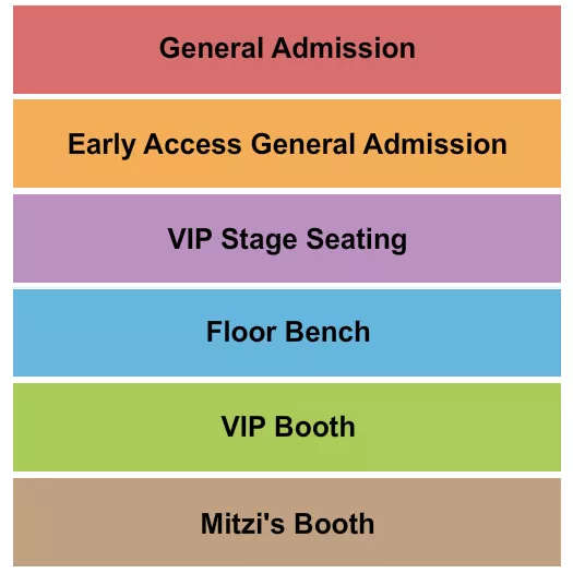GA BOOTH BENCH VIP 2 Seating Map Seating Chart