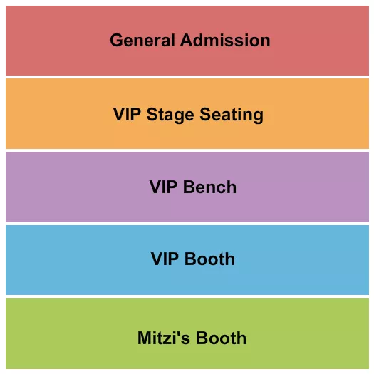 GA BOOTH BENCH VIP Seating Map Seating Chart
