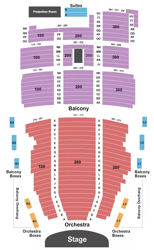 ENDSTAGE SUITES Seating Map Seating Chart