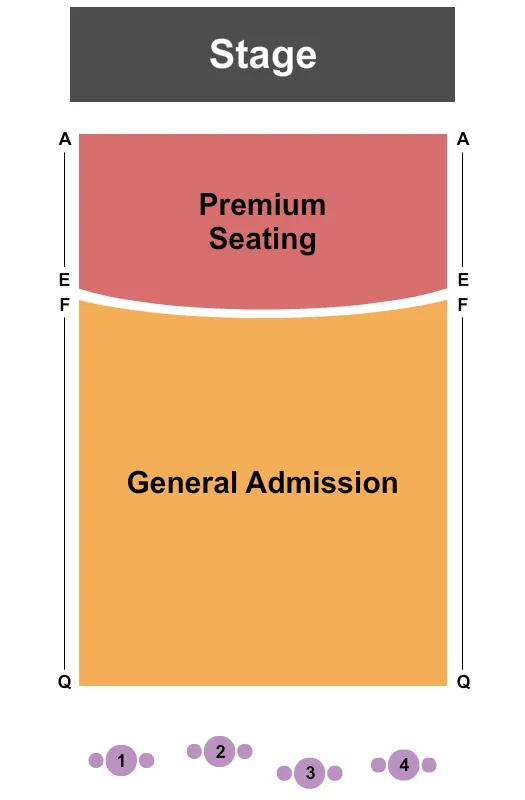END STAGE Seating Map Seating Chart