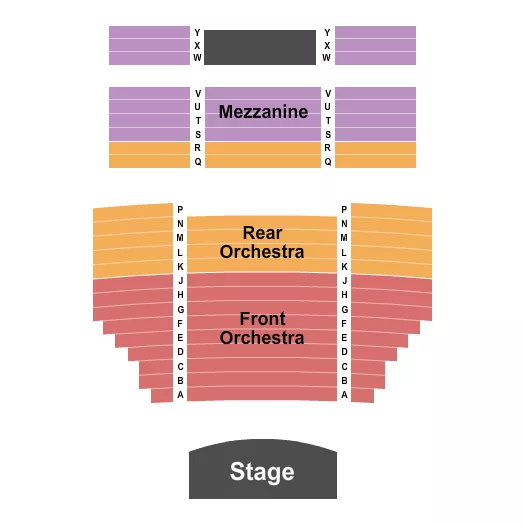 END STAGE Seating Map Seating Chart