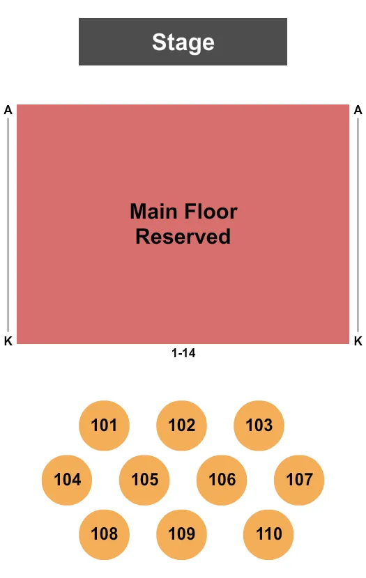 ENDSATGE TABLES 2 Seating Map Seating Chart