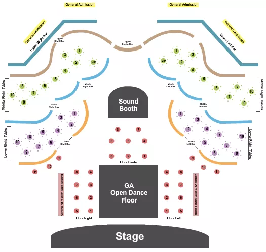DANCE FLOOR TABLES 3 Seating Map Seating Chart