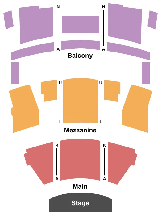 END STAGE Seating Map Seating Chart