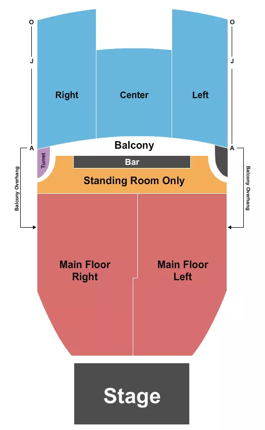 ENDSTAGE Seating Map Seating Chart