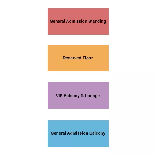 GA RSVD FLR GA VIP BALC Seating Map Seating Chart
