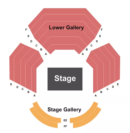 THE OTTO M BUDIG THEATER ENDSTAGE Seating Map Seating Chart