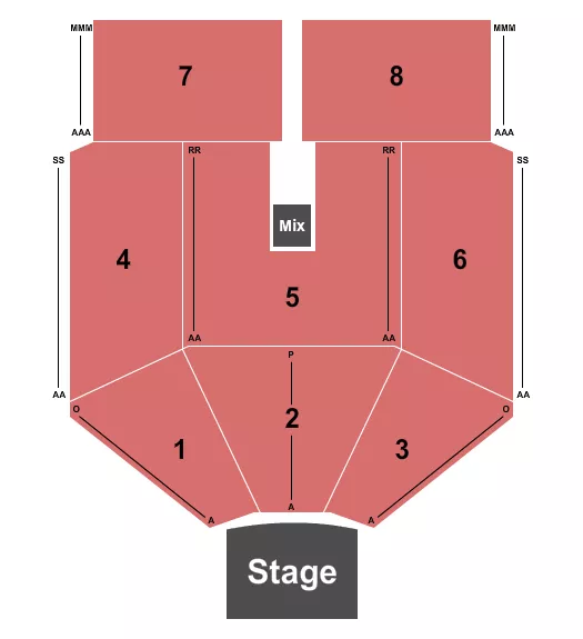 ENDSTAGE Seating Map Seating Chart