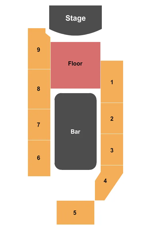 END STAGE Seating Map Seating Chart