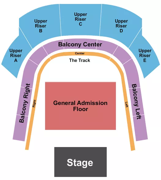 ENDSTAGE GA FLOOR Seating Map Seating Chart