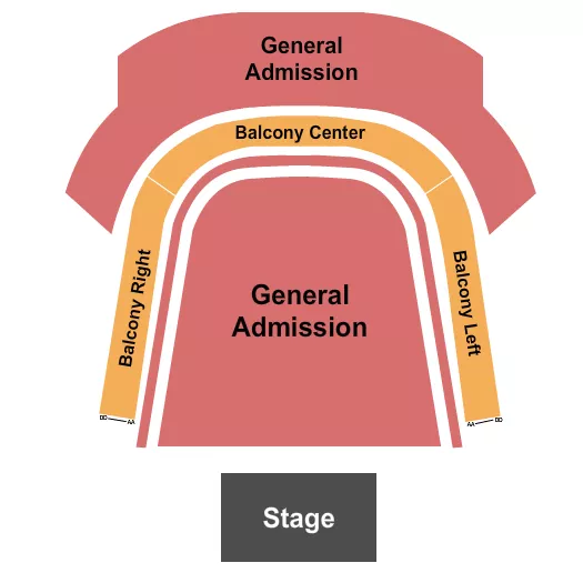 GA FLOOR RSVD BALCONY 2 Seating Map Seating Chart