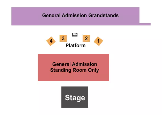THE PODIUM SPOKANE GAFLOOR GA GRANDSTAND Seating Map Seating Chart