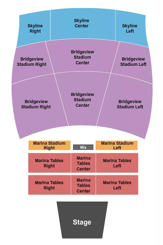 ENDSTAGE TABLES 4 Seating Map Seating Chart