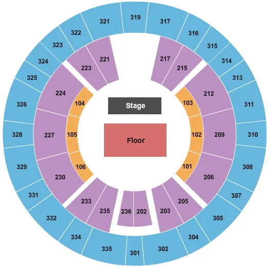ENDSTAGE RSV FLOOR Seating Map Seating Chart