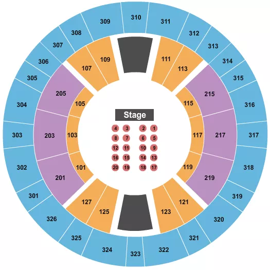 ENDSTAGE TABLES Seating Map Seating Chart