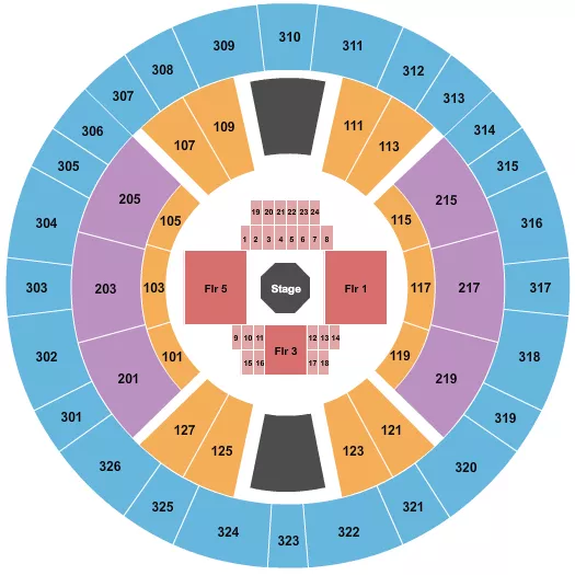 MMA Seating Map Seating Chart