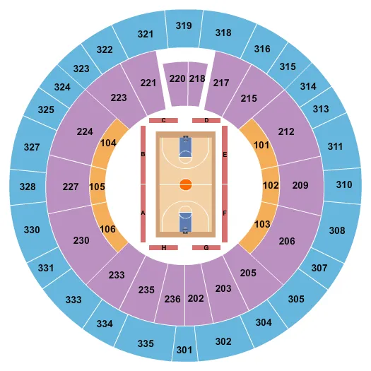 BASKETBALL 2 Seating Map Seating Chart