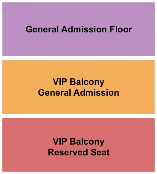 THE RAVE MILWAUKEE GA RESERVED GA BALCONY Seating Map Seating Chart