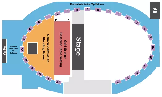 THE RAVE MILWAUKEE ENDSTAGE TABLES Seating Map Seating Chart