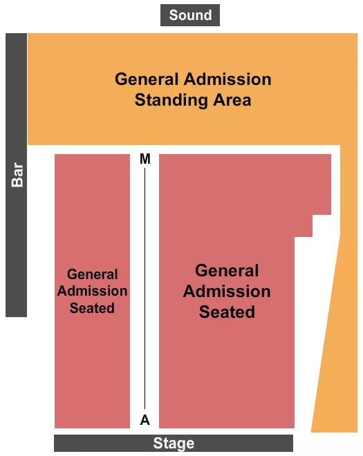 GASEATED GASTANDING Seating Map Seating Chart