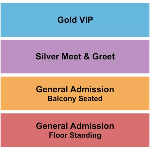 GA FLOOR BALC VIP GOLD SILVER Seating Map Seating Chart