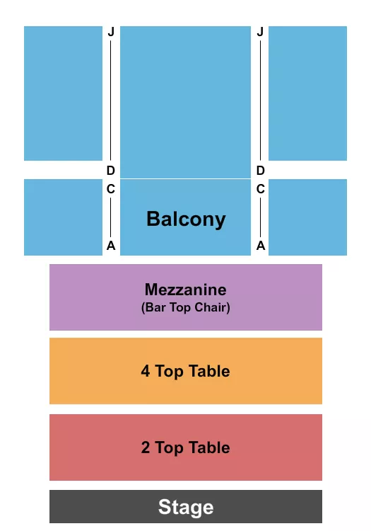 TABLE MEZZ BALCONY Seating Map Seating Chart