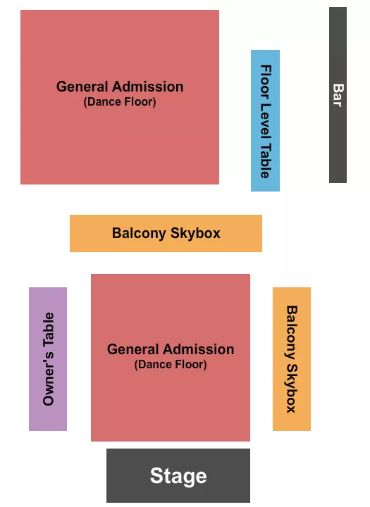 ENDSTAGE DANCEFLOOR Seating Map Seating Chart