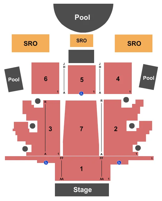 ENDSTAGE RESERVED Seating Map Seating Chart