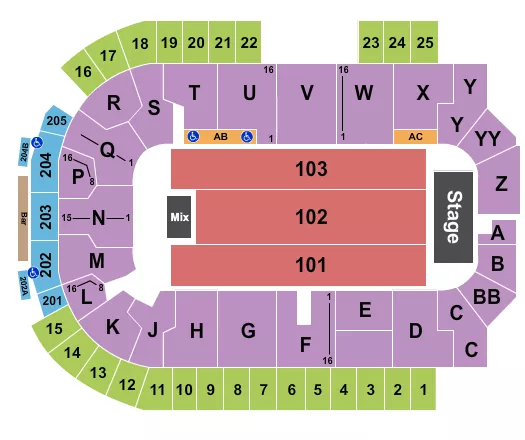 ENDSTAGE 3 Seating Map Seating Chart