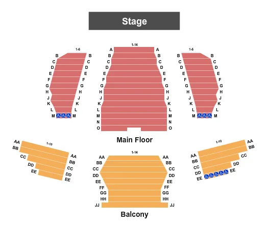 ENDSTAGE Seating Map Seating Chart