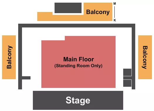 ENDSTAGE GA FLR RSV BALC Seating Map Seating Chart