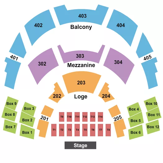 THE SHOW AGUA CALIENTE CASINO ENDSTAGE TABLES Seating Map Seating Chart