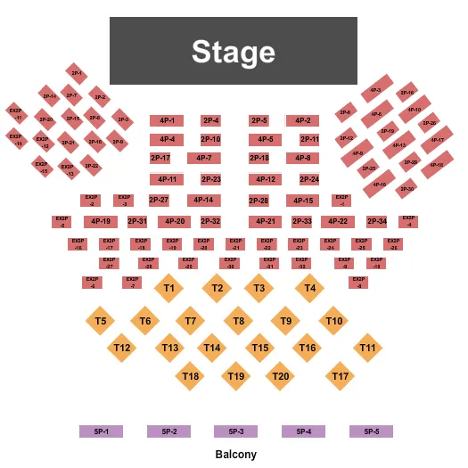 THE SIGNAL TN DRAKE WHITE Seating Map Seating Chart