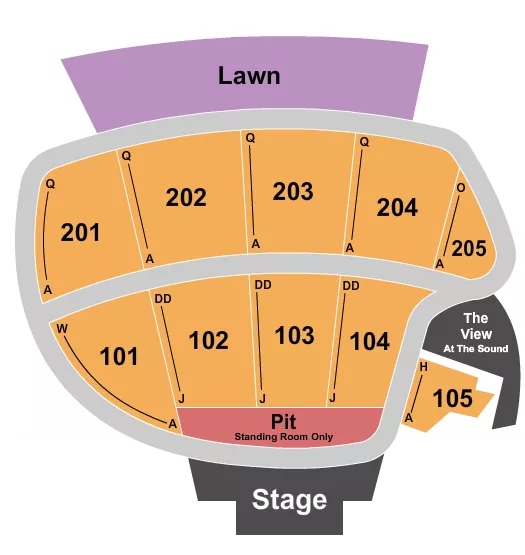 ENDSTAGE LAWN PIT Seating Map Seating Chart