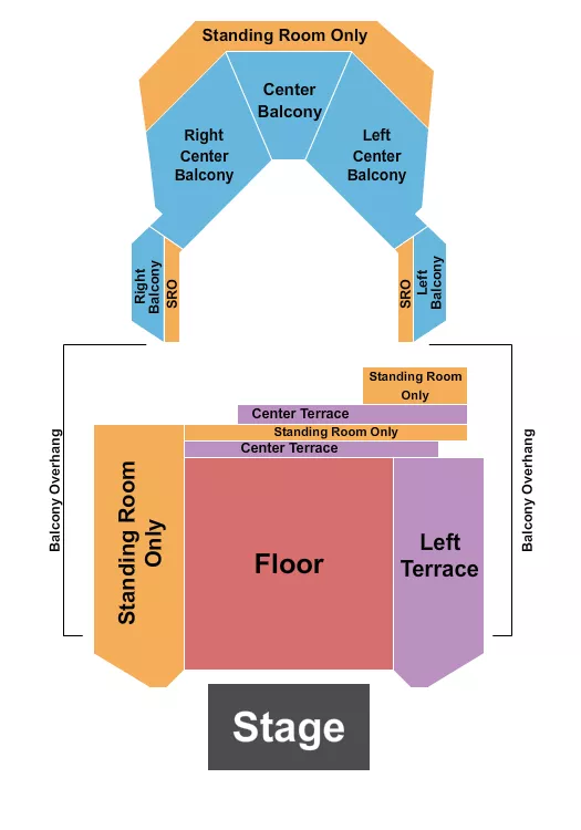 END STAGE Seating Map Seating Chart