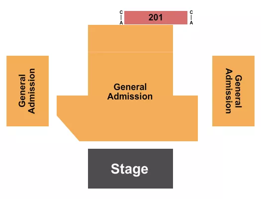 THE SOUTHERN CAFE MUSIC HALL GA 201 Seating Map Seating Chart