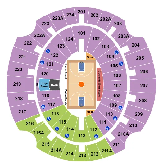BASKETBALL 2 Seating Map Seating Chart