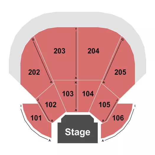THE TABERNACLE OAK BLUFFS ENDSTAGE 2 Seating Map Seating Chart