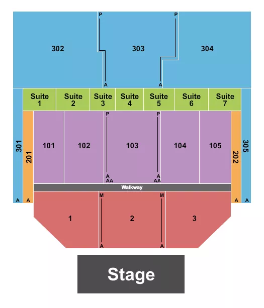 END STAGE Seating Map Seating Chart