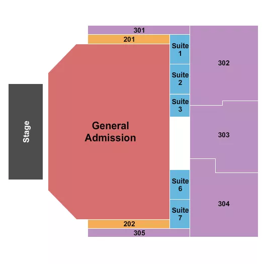 ENDSTAGE GA Seating Map Seating Chart