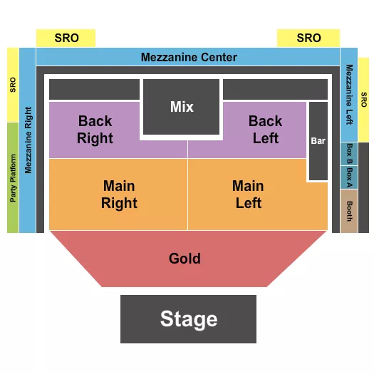 ENDSTAGE GC Seating Map Seating Chart