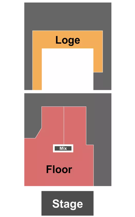 THE VANGUARD FL FLOOR GA LOGE GA Seating Map Seating Chart