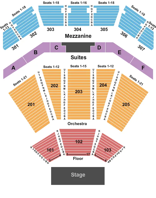 ENDSTAGE 2 Seating Map Seating Chart