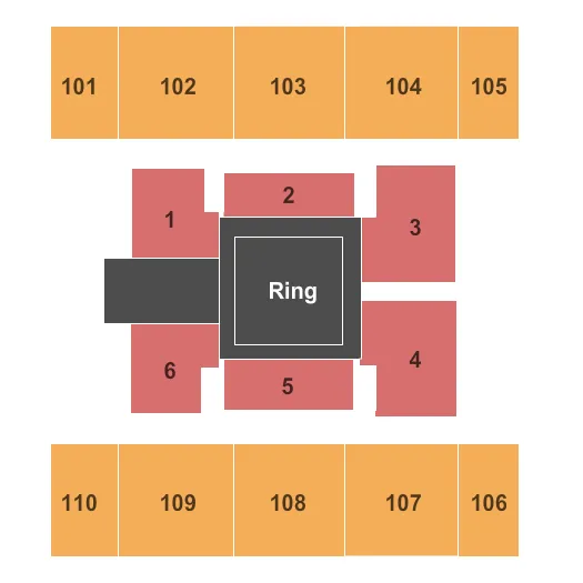 WWE Seating Map Seating Chart