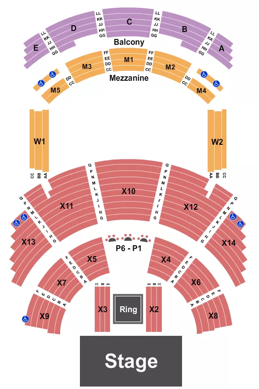 BOXING Seating Map Seating Chart