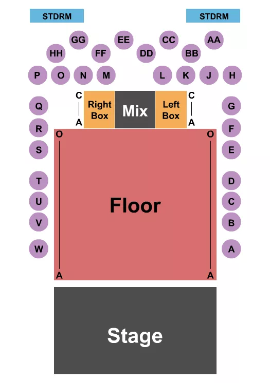 ENDSTAGE RSV FLOOR Seating Map Seating Chart