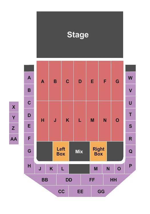 ENDSTAGE 2 Seating Map Seating Chart