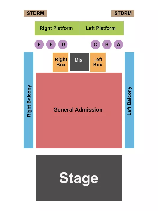ENDSTAGE GA FLOOR 2 Seating Map Seating Chart