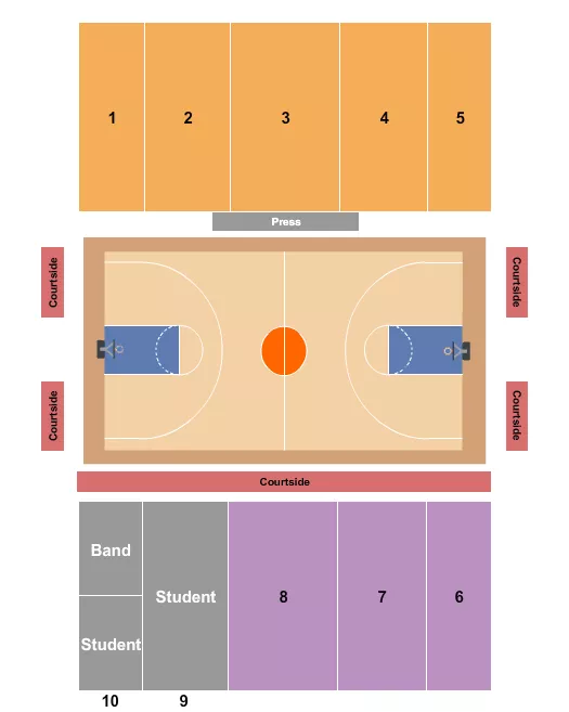 BASKETBALL Seating Map Seating Chart