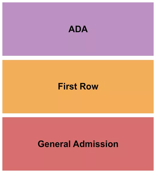 GA FIRST ROW Seating Map Seating Chart